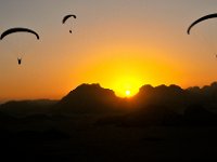 08.002.Jordanien : Gleitschirmfliegen, Jordanien, Sonnenuntergänge